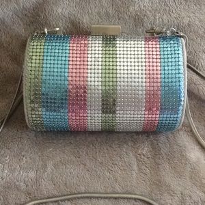 Whiting and Davis Multicolor Mesh Evening Clutch